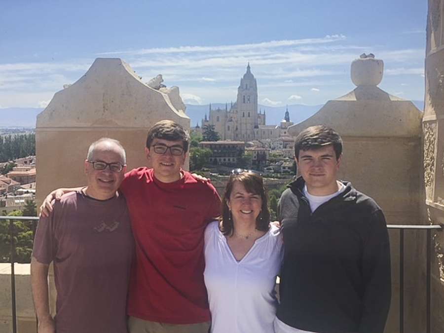 alcázar-of-segovia-spain Brent, Missy and sons at Alcázar of Segovia in Spain