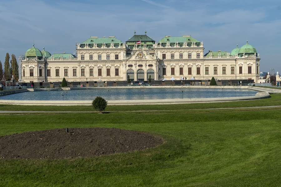 View of Belvedere Palace from gardens